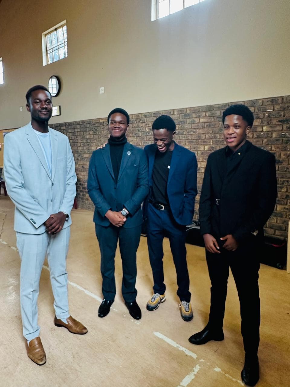 Young men at church